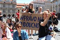 Stávka za klima na Malostranském náměstí v Praze, kterou pořádá studentské hnutí Fridays For Future.