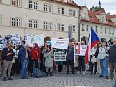 Akce propalestinských demonstrantů v Praze 25. října 2023.