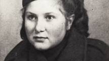 Věra jako spojovatelka v Krosnu 1944.