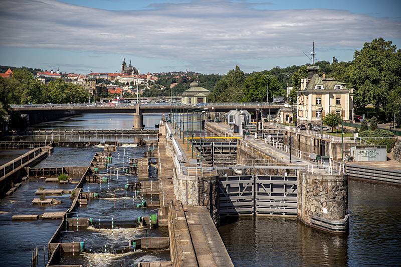 Novináři si mohli prohlédnout zrekonstruovaný Negrelliho viadukt v centru Prahy 29. května 2020. Na snímku plavební komora na Štvanici.