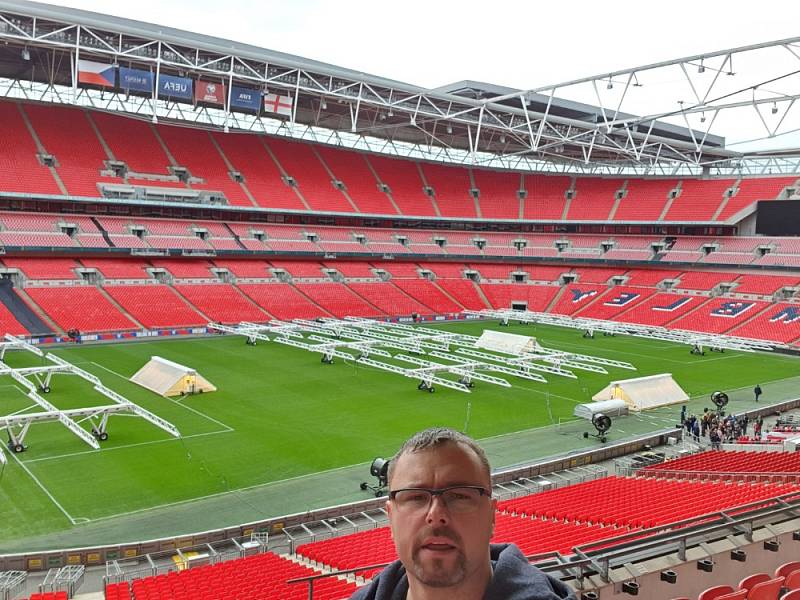 Rudolf Dofek z Prahy ve Wembley.