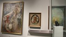 Ze zahájení výstavy děl světového umělce Alfonse Muchy ze sbírky malířovy rodiny ve Valdštejnské jízdárně v Praze.