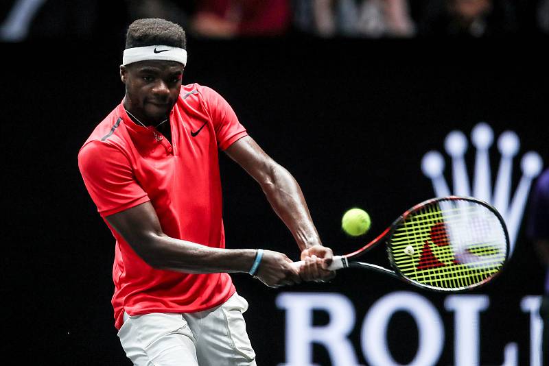 Laver cup, hraný 22. září v Praze. Zápas Marin Cilic,Team Europe proti Frances Tiafoe, Team World