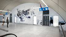 Praha představila nové návrhy stanic metra připravované linky D. Stanice Pankrác, umělecké ztvárnění Jakub Nepraš.