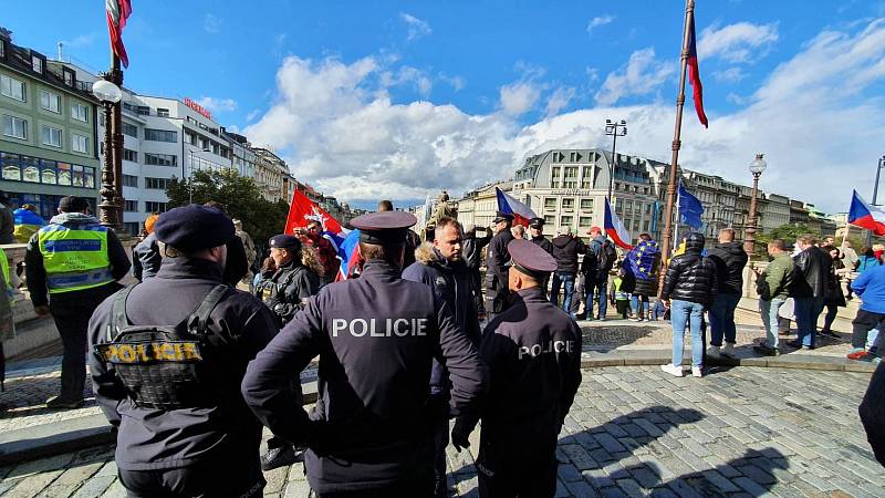 Demonstrace na Václavském náměstí, 28. 9. 2022