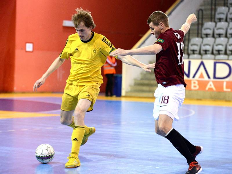 IV. zápas čtvrtfinále play off Chance futsal ligy: AC Sparta Praha - Nejzbach Vysoké Mýto 3:2 (2:1), 26. dubna 2016.