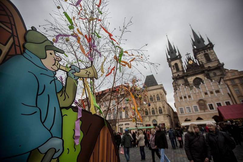 Velikonoční trhy na pražském Staroměstském náměstí 13. března