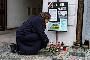 Setkání k uctění památky studenta Jana Zajíce, který se demonstrativně upálil 25. února 1969 na protest proti normalizaci po okupaci Československa vojsky Varšavské smlouvy v srpnu 1968.