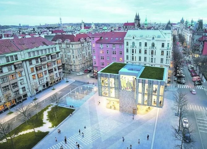 Pražští radní odmítli stavbu na náměstí Miloše Formana, která je součástí rekonstrukce přilehlého hotelu InterContinental.