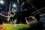 Generální zkouška francouzského cirkusového souboru Cirque de Solei a jeho zázemí v O2 Areně.