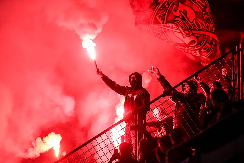 Zápas 14. kola FORTUNA:LIGY mezi Sparta Praha a Slavia Praha, hraný 4. listopadu v Praze.