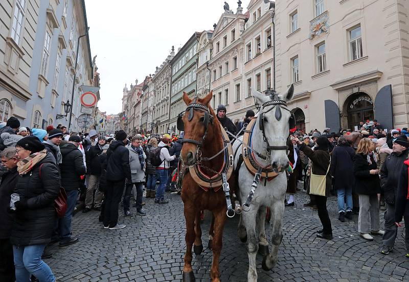 Malostranský masopust v sobotu 10.února 2018.