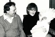 Barbara Litomiská s manželem a dcerou Lucií, 1988