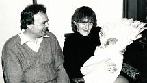 Barbara Litomiská s manželem a dcerou Lucií, 1988