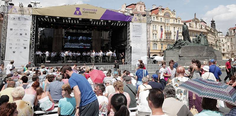 Husovské slavnosti 2015 na Staroměstském náměstí při příležitosti 600. výročí upálení mistra Jana Husa na kostnickém koncilu 6.července 1415.