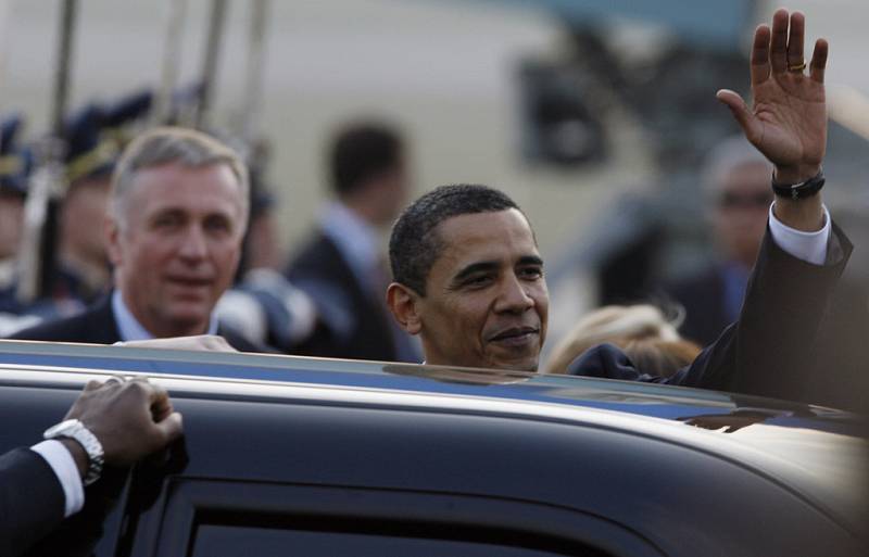 Barack Obama s českým premiérem Mirkem Topolánkem.