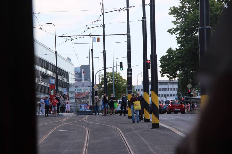 Obnovení tramvajového provozu na Pankráci.