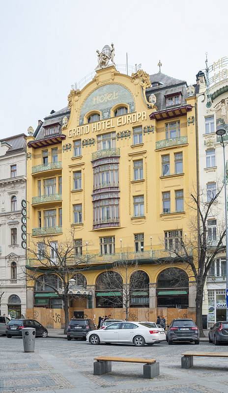 Hotel Evropa na Václavském náměstí. 22.3.2018