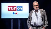 TOP 09 představila 30. května v Praze svoji volební kampaň do podzimních voleb. Na snímku Karel Schwarzenberg.