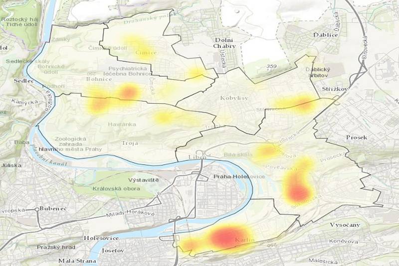 Pocitová mapa Prahy 8. Kde je to ošklivé.