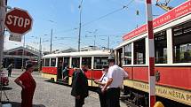 Obnovení tramvajového provozu na Pankráci.