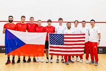 Čeští squashisté na světovém šampionátu.