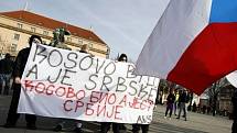 Na Palackého náměstí v Praze se konala dne 23. února 2008 demonstrace příznivců extremistické organizace Autonomní nacionalisté Střední Čechy proti uznání samostatného Kosova. 