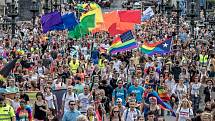 Pochod Prague Pride prošel 11. srpna centrem Prahy.