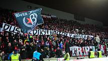 Fotbalové utkání HET ligy mezi celky SK Slavia Praha a Bohemians Praha 1905 25. února v Praze.