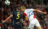 Play off Ligy mistrů mezi SK Slavia Praha a APOEL FC, hrané 23. srpna v Praze.