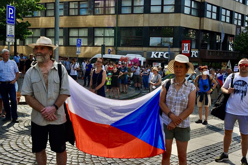 Organizace Milion chvilek pro demokracii pořádala na Václavském náměstí demonstraci.