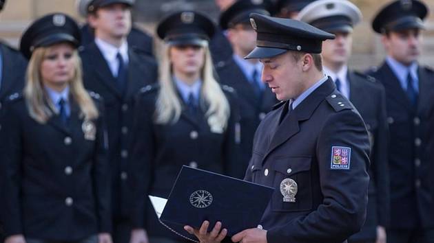 Ze slavnostního složení služebního slibu u Policie ČR v Praze.