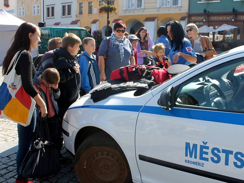 Na Velkém náměstí se konal sportovní a zábavný program s tématikou dopravy, bezpečnosti a aktivního pohybu.