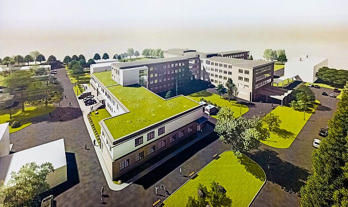 Severní přístavba východního křídla A v Kroměřížské nemocnici.