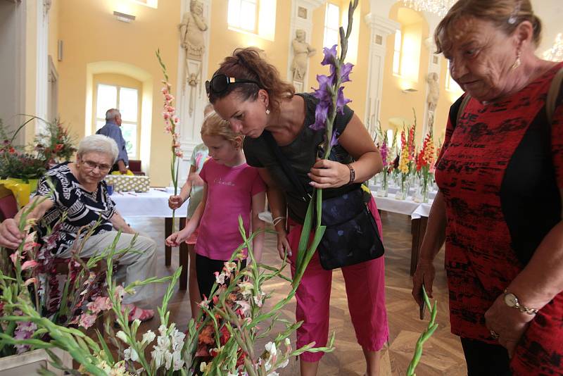 Mezinárodní výstava gladiol v holešovském zámku.