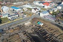 Stavba dlouho očekávané okružní křižovatky v Holešově-Všetulích začala; únor 2024