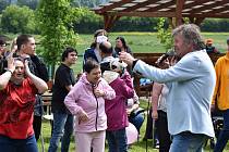 Koncert Standy Hložka v Domově pro osoby se zdravotním postižením Barborka v Kroměříži.