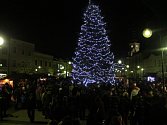 Vánoční strom v Holešově v roce 2014. Ilustrační foto