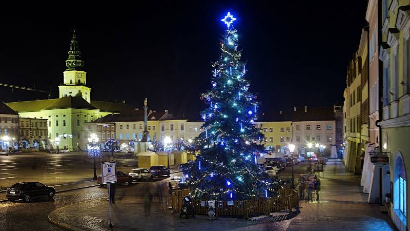 Vánoční strom v Kroměříži. Ilustrační foto