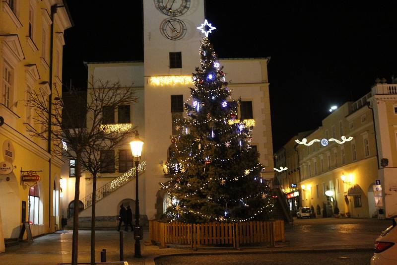 Vánoční strom v Kroměříži.