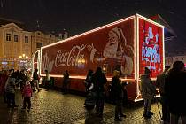 Coca-Cola kamion v Kroměříži, 1. prosince 2023.