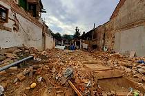 Koryčany po tragické explozi v rodinném domě. Na snímcích místo den poté, ve čtvrtek 16. září 2021