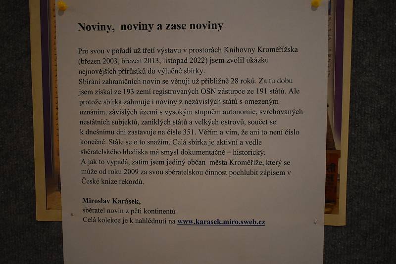 Miroslav Karásek a jeho unikátní sbírka zahraničních novin.