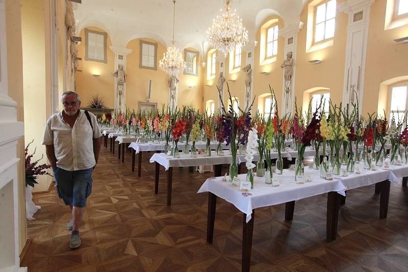 Mezinárodní výstava gladiol v holešovském zámku.