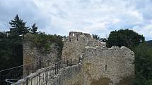 Zřícenina hradu Cimburk, srpen 2021.