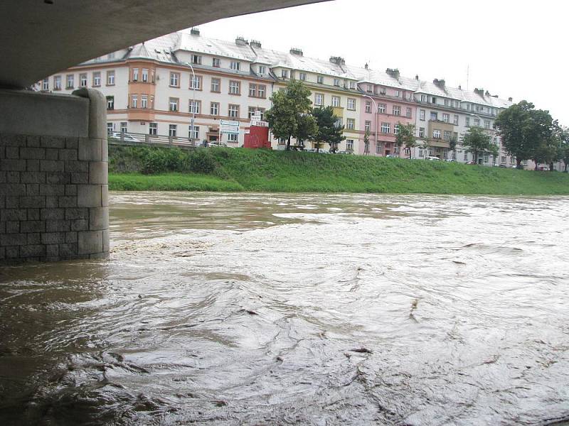 V Kroměříži byl ve čtvrtek před osmou hodinou ráno vyhlášen první stupeň povodňové aktivity.