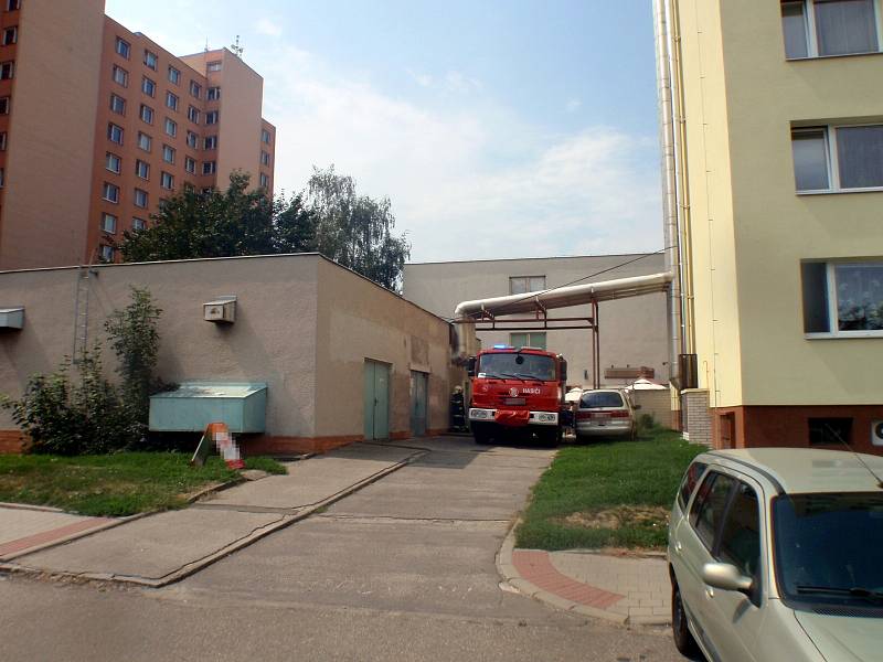 Požár sklepních prostor na ulici Oskol v Kroměříži