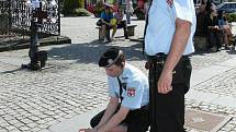 Mezinárodní den ošetřovatelství, ukázka zásahu strážníků, Kroměříž