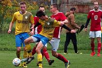 V páteční dohrávce 7. kola okresního přeboru zvítězili fotbalisté Kvasic B na půdě Záhlinic 3:0.