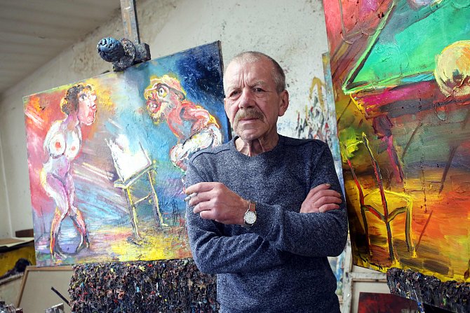 Výstava malíře Tomáše Měšťánka  Můj život v Česku v muzeu v Kroměříži
